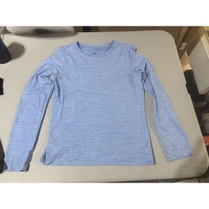 Jackrabbit Women's Blue Round Neck Long Sleeve Pullover T Shirt Size S